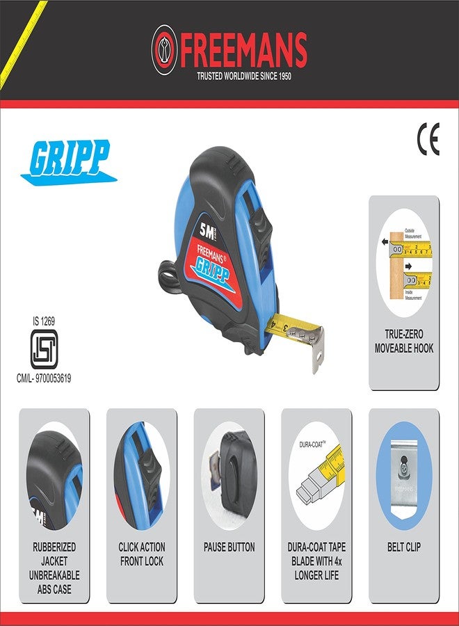 FREEMANS Gripp 3m:16mm and 5m:19mm Measuring Tapes - Image 2